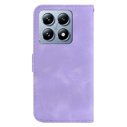For Xiaomi 14T Stand Case 7-Shaped Pattern Imprint Leather Phone Cover