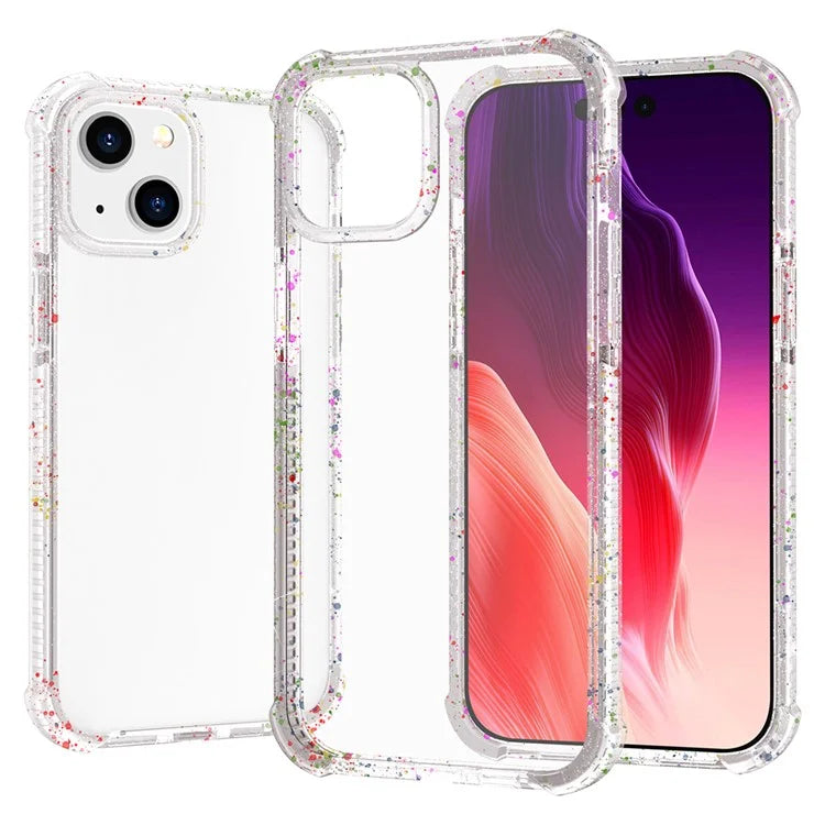 For iPhone 13 Case Reinforced Corner TPU+TPE+Acrylic Clear Phone Cover