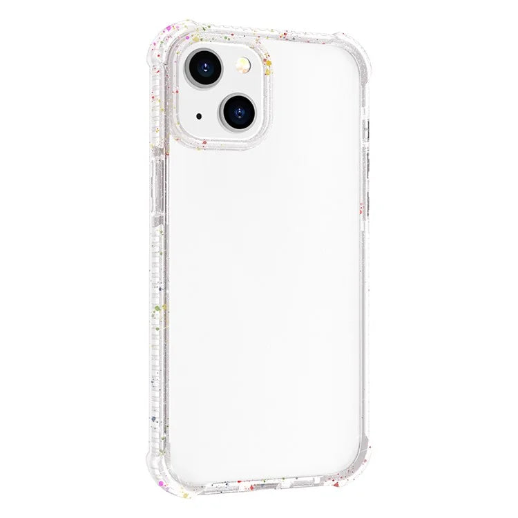 For iPhone 13 Case Reinforced Corner TPU+TPE+Acrylic Clear Phone Cover