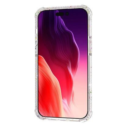 For iPhone 15 Case Reinforced Corner TPU+TPE+Acrylic Clear Phone Cover