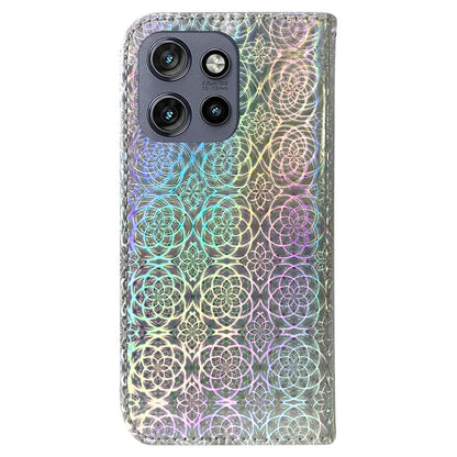 For Motorola Edge 50 Neo 5G / Moto S50 5G Stand Case Dazzling Flower Leather Phone Cover