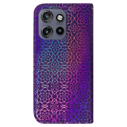 For Motorola Edge 50 Neo 5G / Moto S50 5G Stand Case Dazzling Flower Leather Phone Cover