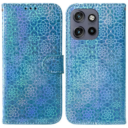 For Motorola Edge 50 Neo 5G / Moto S50 5G Stand Case Dazzling Flower Leather Phone Cover