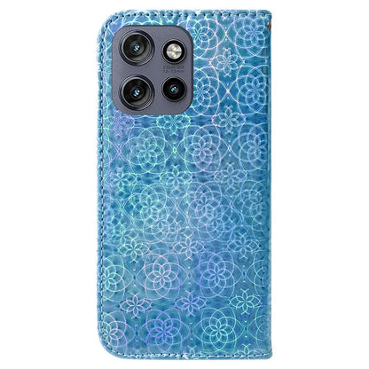 For Motorola Edge 50 Neo 5G / Moto S50 5G Stand Case Dazzling Flower Leather Phone Cover