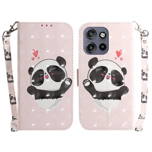 For Motorola Edge 50 Neo 5G / Moto S50 5G Case Pattern Printing Leather Wallet Phone Cover