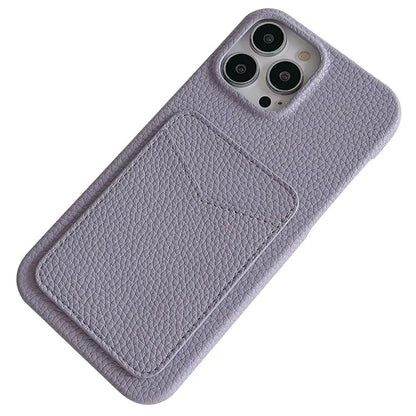 For iPhone 16 Pro Max Case Litchi Texture Anti-Scratch PC+PU Leather Phone Cover with Card Holder