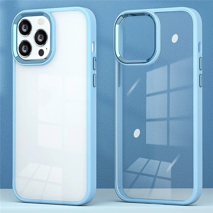 For iPhone 16 Pro Case Candy Color TPU+PC Phone Case Skin-Touch High Transparency Back Cover