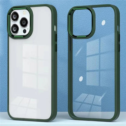 For iPhone 16 Pro Case Candy Color TPU+PC Phone Case Skin-Touch High Transparency Back Cover