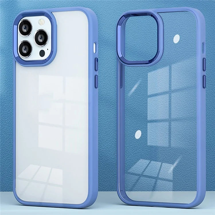 For iPhone 16 Pro Case Candy Color TPU+PC Phone Case Skin-Touch High Transparency Back Cover