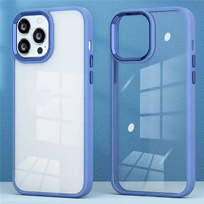 For iPhone 16 Pro Case Candy Color TPU+PC Phone Case Skin-Touch High Transparency Back Cover