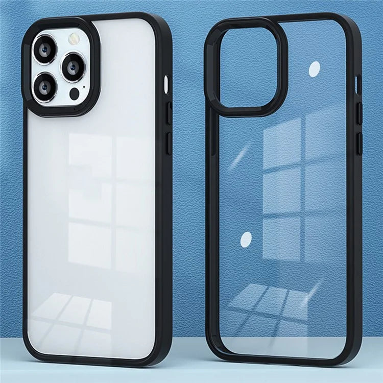 For iPhone 16 Pro Case Candy Color TPU+PC Phone Case Skin-Touch High Transparency Back Cover