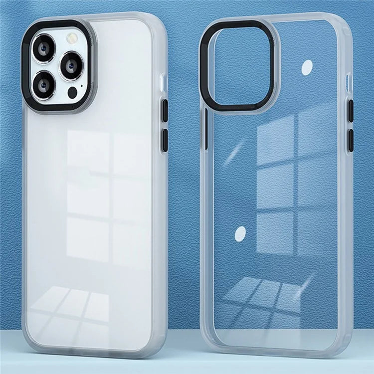 For iPhone 16 Pro Case Candy Color TPU+PC Phone Case Skin-Touch High Transparency Back Cover