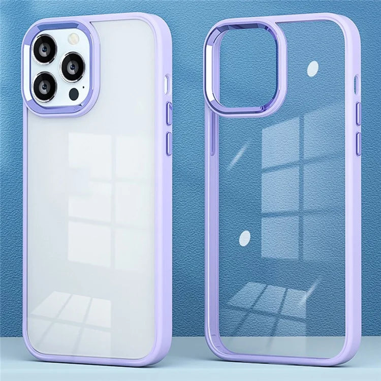 For iPhone 16 Pro Case Candy Color TPU+PC Phone Case Skin-Touch High Transparency Back Cover