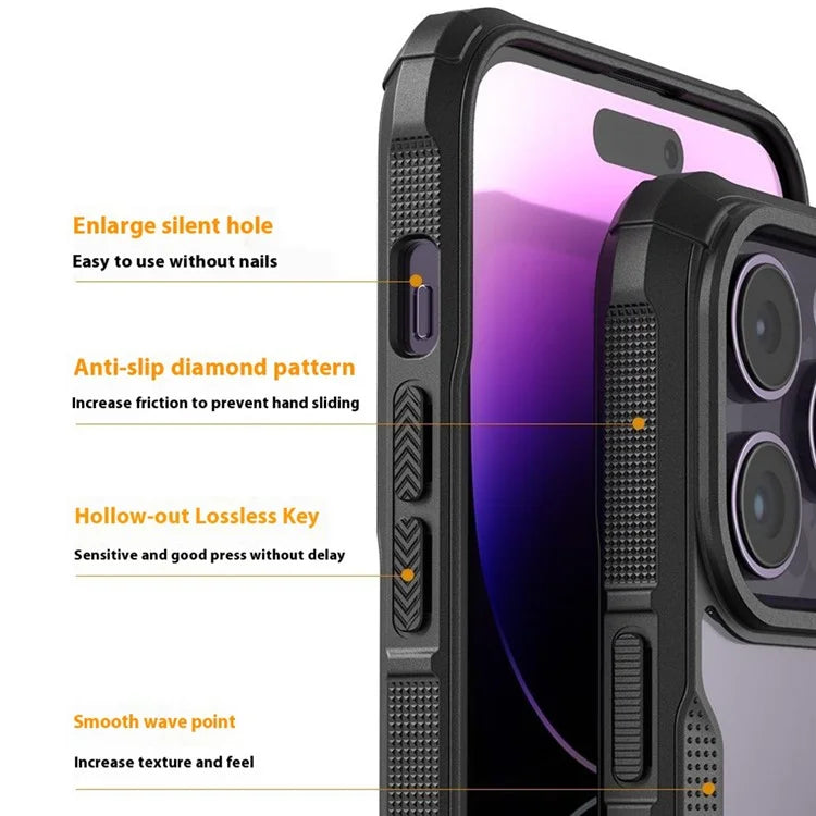 For iPhone 16 Pro Case PC+TPU Phone Cover Anti-Drop Phone Case