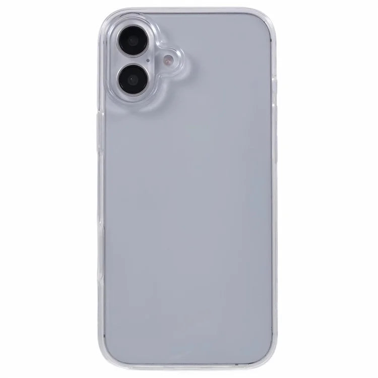 For iPhone 16 Plus Case TPU Frame Clear Acrylic Back Phone Cover with PET Film