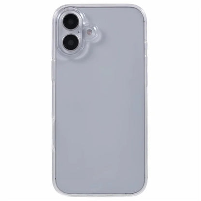 For iPhone 16 Plus Case TPU Frame Clear Acrylic Back Phone Cover with PET Film