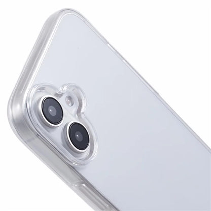 For iPhone 16 Plus Case TPU Frame Clear Acrylic Back Phone Cover with PET Film