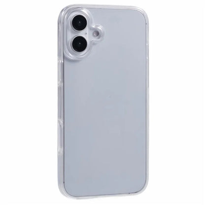 For iPhone 16 Case TPU Frame Clear Acrylic Back Phone Cover with PET Film