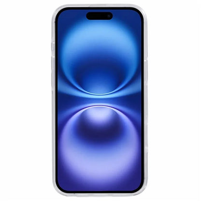 For iPhone 16 Case TPU Frame Clear Acrylic Back Phone Cover with PET Film