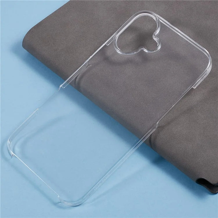 For iPhone 16 Case TPU Frame Clear Acrylic Back Phone Cover with PET Film