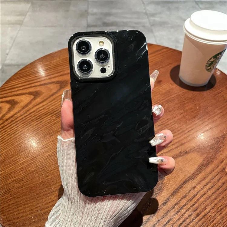 For iPhone 16 Pro Case Simple Style Protective Soft TPU Case Wave Pattern Shockproof Slim Phone Cover
