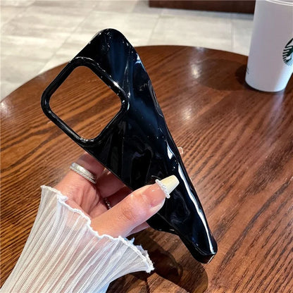 For iPhone 16 Pro Case Simple Style Protective Soft TPU Case Wave Pattern Shockproof Slim Phone Cover