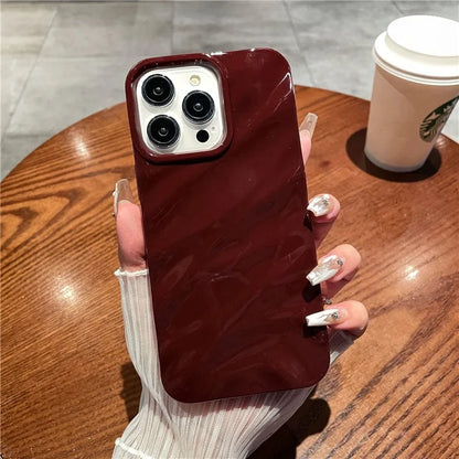 For iPhone 16 Pro Case Simple Style Protective Soft TPU Case Wave Pattern Shockproof Slim Phone Cover