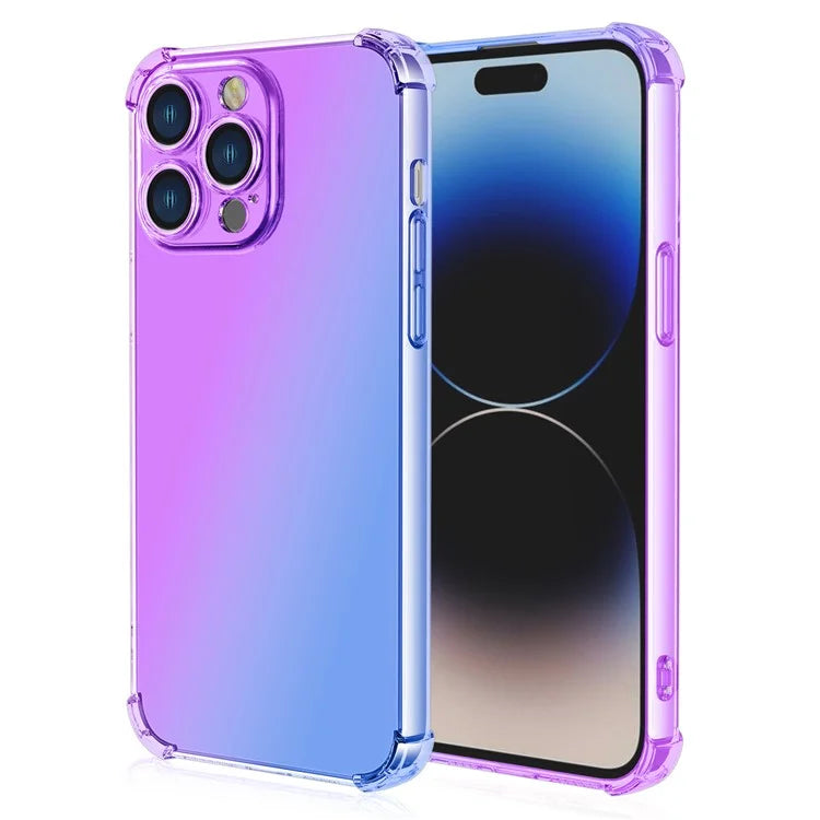 For iPhone 16 Pro Max Case Gradient Color TPU Phone Case Anti-Drop Phone Cover