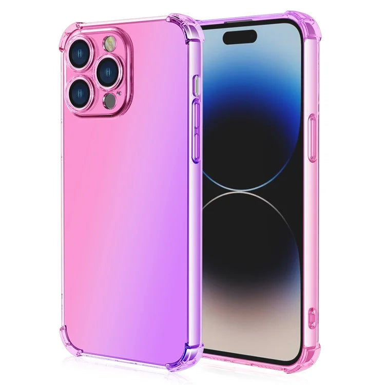 For iPhone 16 Pro Max Case Gradient Color TPU Phone Case Anti-Drop Phone Cover