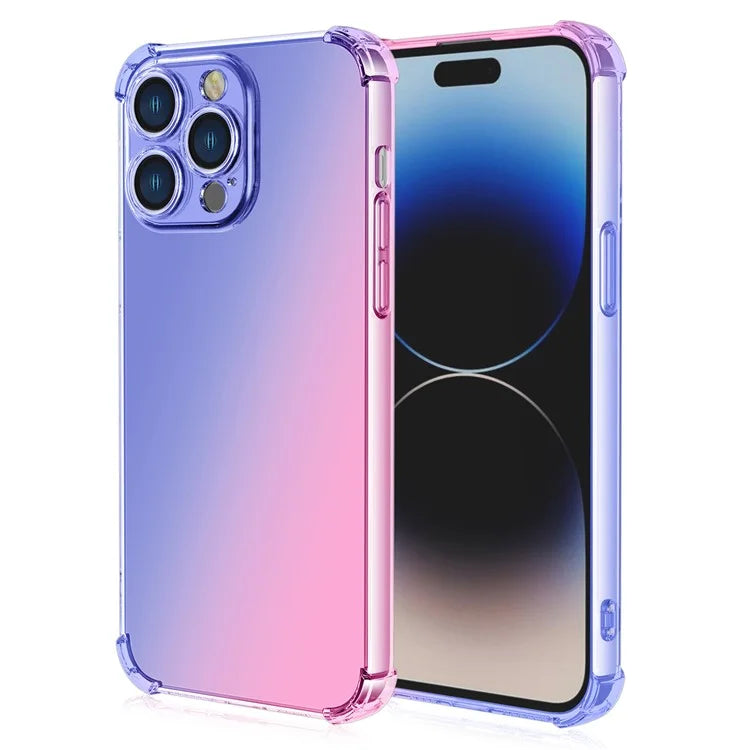 For iPhone 16 Pro Max Case Gradient Color TPU Phone Case Anti-Drop Phone Cover
