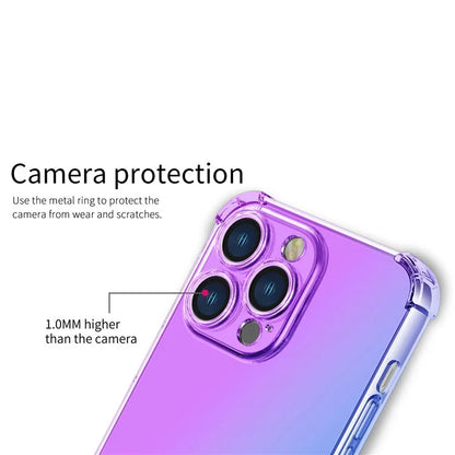 For iPhone 16 Pro Max Case Gradient Color TPU Phone Case Anti-Drop Phone Cover