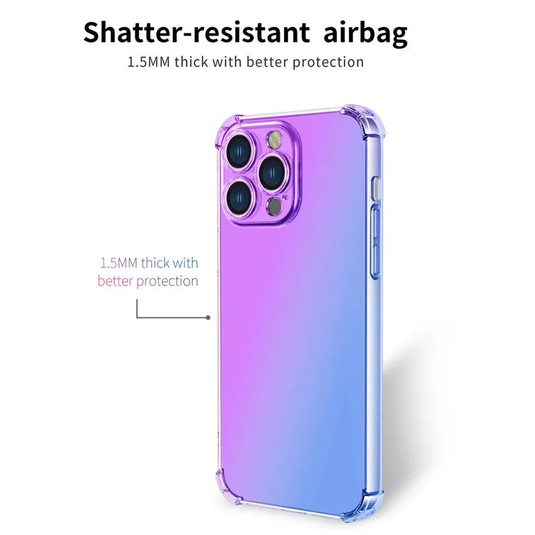 For iPhone 16 Pro Max Case Gradient Color TPU Phone Case Anti-Drop Phone Cover
