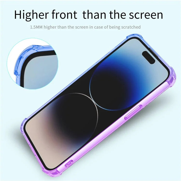 For iPhone 16 Pro Max Case Gradient Color TPU Phone Case Anti-Drop Phone Cover