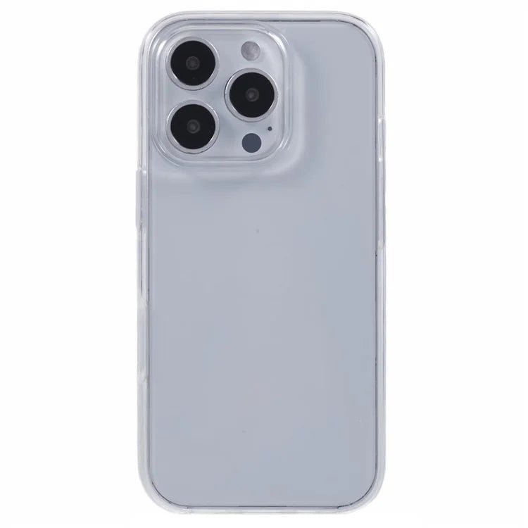 For iPhone 16 Pro Max Case TPU Frame Clear Acrylic Back Phone Cover with PET Film