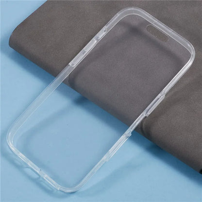 For iPhone 16 Pro Max Case TPU Frame Clear Acrylic Back Phone Cover with PET Film