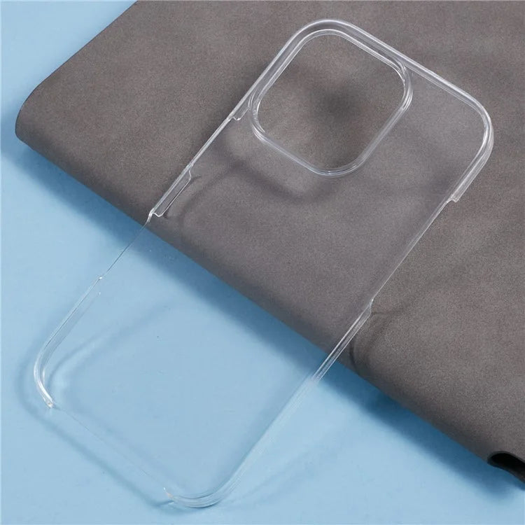 For iPhone 16 Pro Max Case TPU Frame Clear Acrylic Back Phone Cover with PET Film