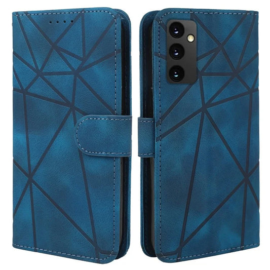 For Samsung Galaxy A16 5G Stand Case Line Pattern Leather Phone Cover