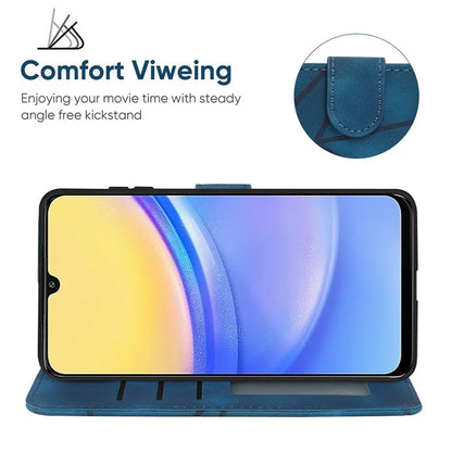 For Samsung Galaxy A16 5G Stand Case Line Pattern Leather Phone Cover