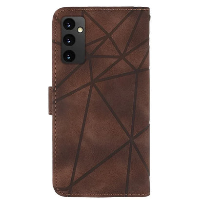 For Samsung Galaxy A16 5G Stand Case Line Pattern Leather Phone Cover