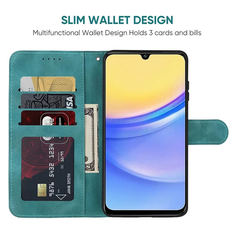 For Samsung Galaxy A16 5G Stand Case Line Pattern Leather Phone Cover