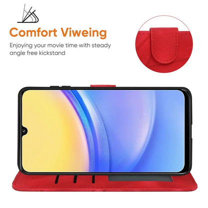 For Samsung Galaxy A16 5G Stand Case Line Pattern Leather Phone Cover