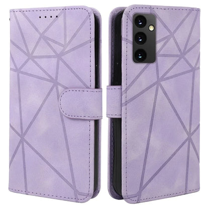 For Samsung Galaxy A16 5G Stand Case Line Pattern Leather Phone Cover