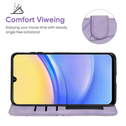 For Samsung Galaxy A16 5G Stand Case Line Pattern Leather Phone Cover