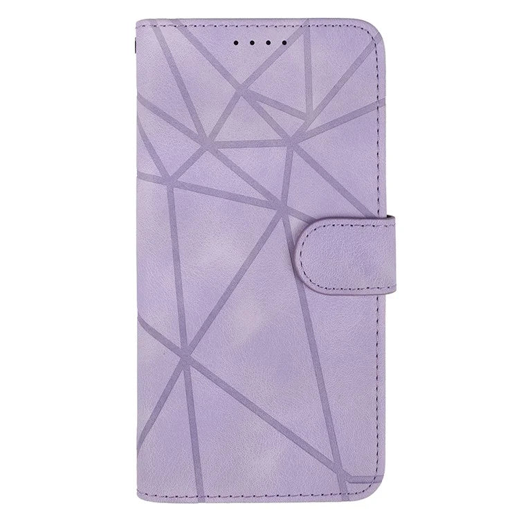 For Samsung Galaxy A16 5G Stand Case Line Pattern Leather Phone Cover