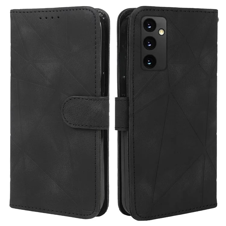 For Samsung Galaxy A16 5G Stand Case Line Pattern Leather Phone Cover