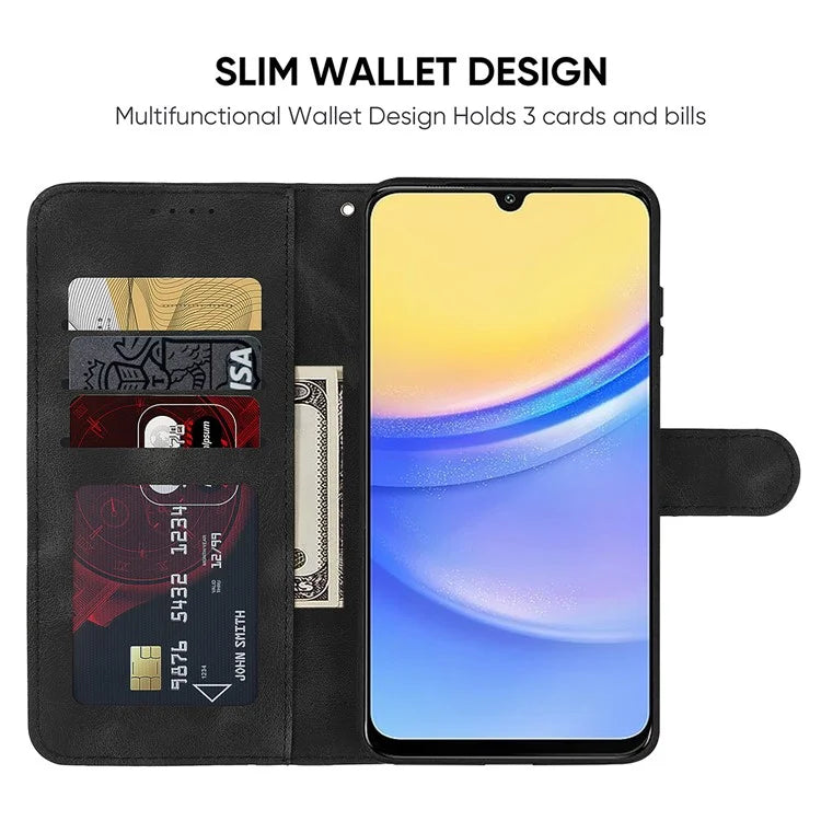 For Samsung Galaxy A16 5G Stand Case Line Pattern Leather Phone Cover