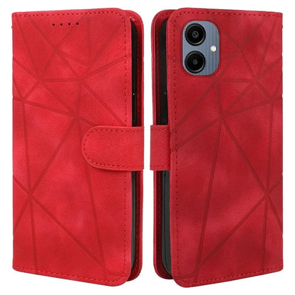 For Samsung Galaxy A06 Stand Case Line Pattern Leather Phone Cover