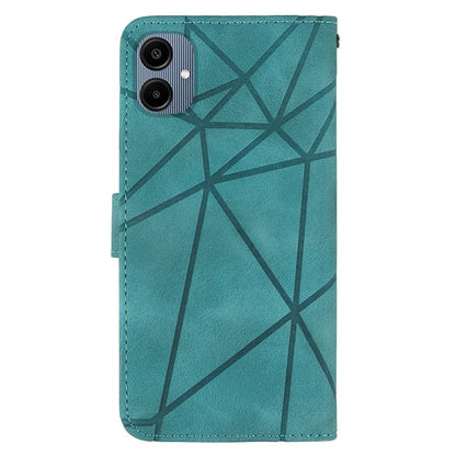 For Samsung Galaxy A06 Stand Case Line Pattern Leather Phone Cover