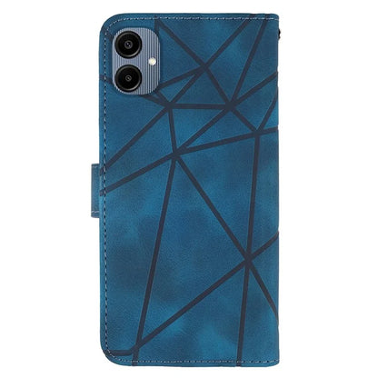 For Samsung Galaxy A06 Stand Case Line Pattern Leather Phone Cover