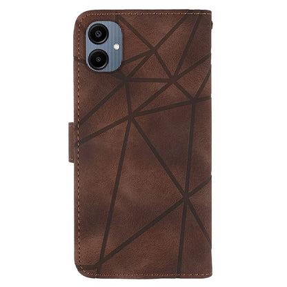 For Samsung Galaxy A06 Stand Case Line Pattern Leather Phone Cover